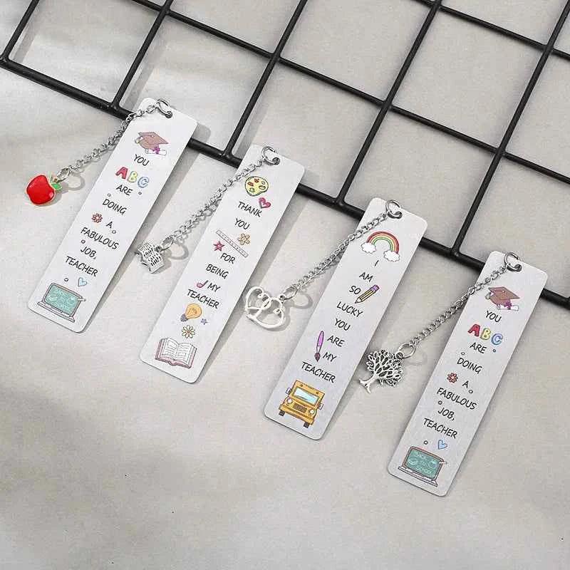Color Cartoon Metal Bookmark Pendant Retro Book Clip Markers Student Gift Stationery Teacher Application Reward Gifts by DSERS