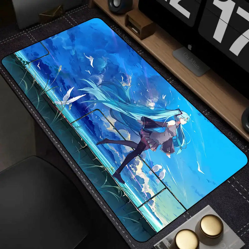 Popular virtual diva H-Hatsune Cute Miku Mouse Pad Mouse pads by DSERS