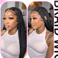 Synthetic Braided Wig Full Lace Front Wigs Knotless Box Cornrows Wigs For Black Women 36 Tribal Jumbo Braids Wigs With Baby Hair GiFTiFY