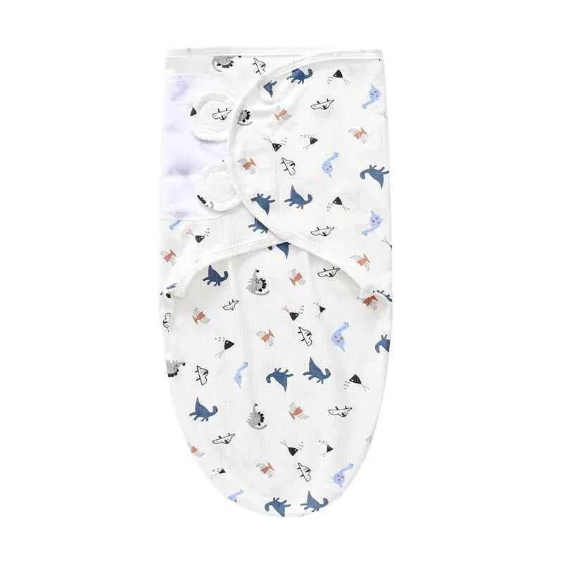 Newborn Baby Wrap Anti-Startle 2Pcs/Set Baby Swaddle Sleeping Cocoon Design 100%Cotton Baby Adjustable Blanket 0-6 Months - GiFTiFY