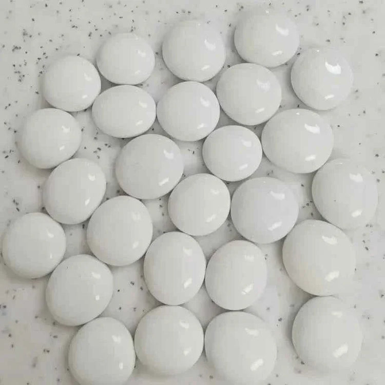 100g/3.52oz(Approx. 18-25pcs) Oblate Bead Glass Mosaic Tiles Colorful Round Mosaic Making Material Multi Diameter DIY Craft Tile