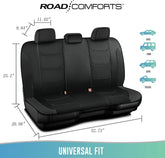 Premium Leather Car Seat Covers Full Set, Airbag Compatible, Universal Fit for Most Cars, Trucks, SUVs, Vans, Black GiFiFY