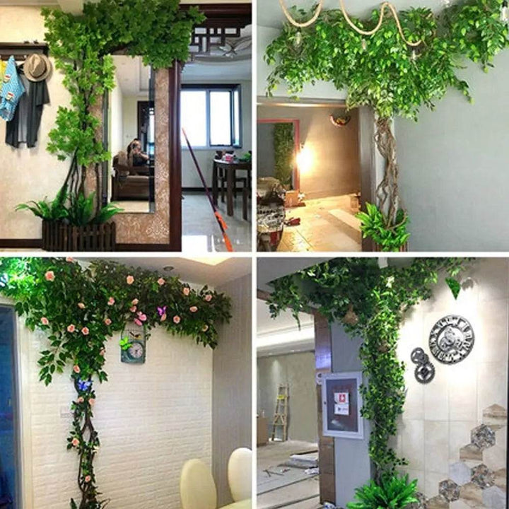 12pcs/Lot Artificial Leaf Fake Flower Decoration Home Wedding Party Scene layout DIY Simulation Plant Ficus Leaves Decor Acces - GiFTiFY
