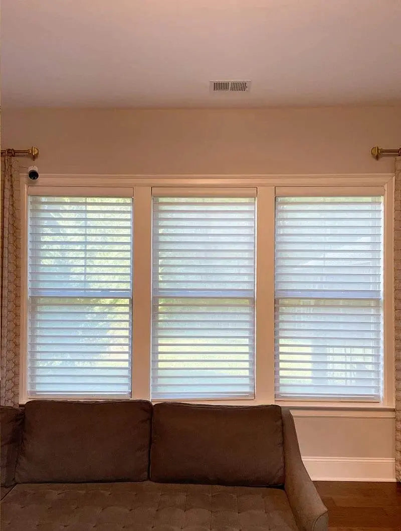SmartMatters Electric Shangrila Blinds Smart Zigbee Blackout Zebra Shades for Windows and Doors Wifi Tuya Alexa Google Assistant Smart Shade by DS