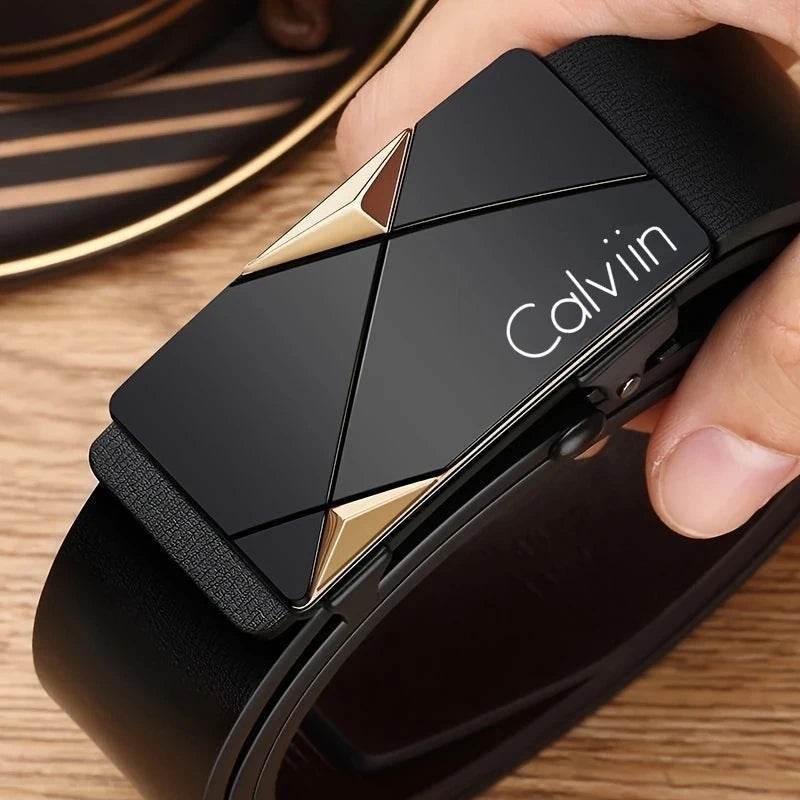 Stylish Men's PU Leather Belt - Fashion Belts for Daily Life, Leisure, Party, Festival, Work, and Business Automatic Buckle Belt by DSERS