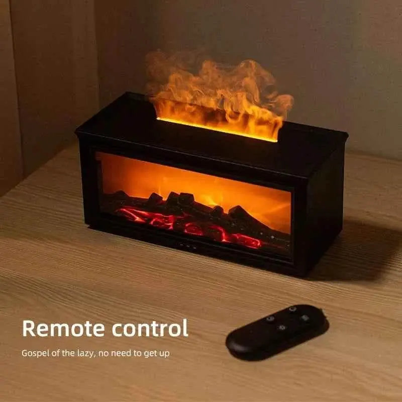7 colors of essential oil fireplace diffuser mini flame aromatherapy fireplace humidifier aromatherapy oil diffuser Fireplace Box by DS
