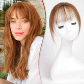 Ombre Light Blonde Clip in Bangs 100% Real Human Hair Bangs human hair wigs with bangs - GiFTiFY