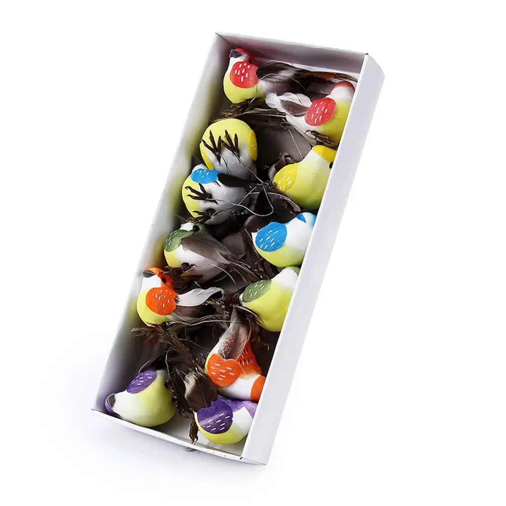 Colorful Artificial Birds Figurines Foam Animal Simulation