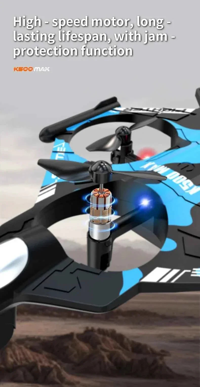 K500MAX Drone Fighter Jet 4k HD Professional Drone Camera WIFI Fpv Aircraft Quadcopte Aerial Photography Drone Birthday Toys Jet Fighter Toy by DSERS
