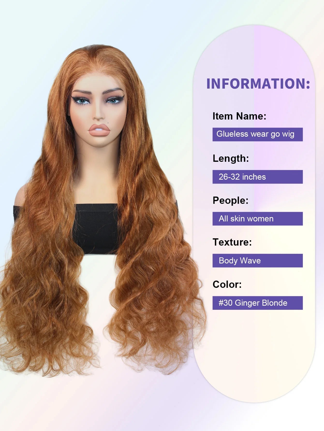 Colored Ginger Blonde 9X6 Glueless Lace Front Human Hair Wig Ready To Go&Wear Glueless Body Wave Lace Wig Burgundy Straight Wigs GiFTiFY
