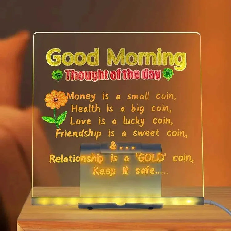 LED Acrylic Drawing Board DIY Erasable Luminous DSERS/ https://www.aliexpress.us/item/3256808438306553.html?supplyId=159831080&gatewayAdapt=glo2usa4itemAdapt