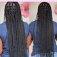 Senegalese Twists Synthetic Braided Wigs Long 40Inch Full Lace Wigs With Baby Hair Knotless Box Braiding Wigs For Black Women GiFTiFY