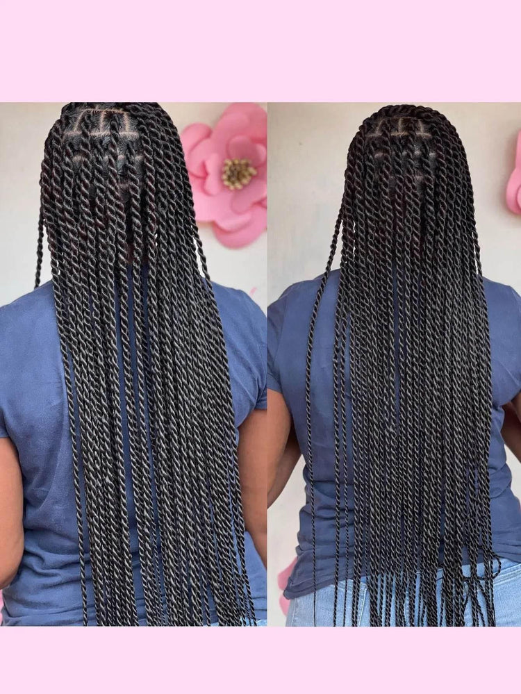 Senegalese Twists Synthetic Braided Wigs Long 40Inch Full Lace Wigs With Baby Hair Knotless Box Braiding Wigs For Black Women - GiFTiFY