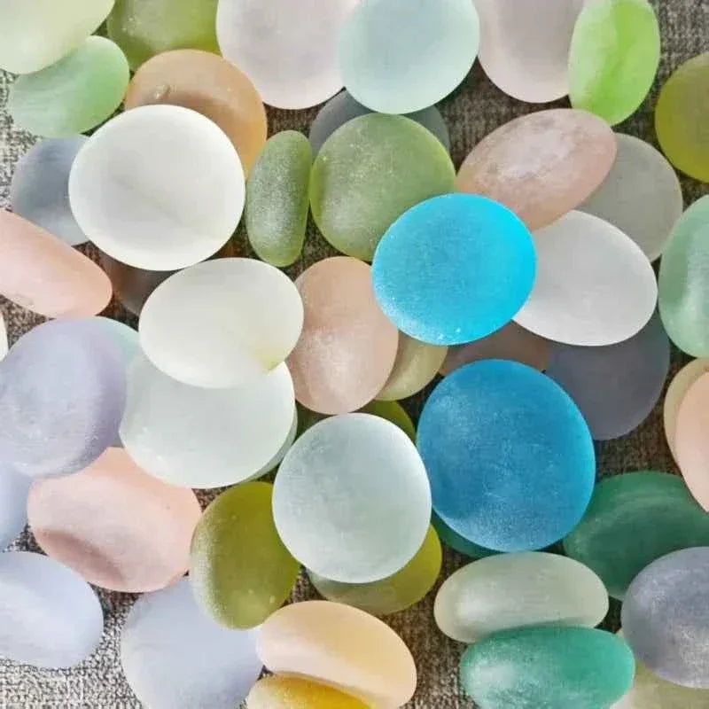 100g/3.52oz(Approx. 18-25pcs) Oblate Bead Glass Mosaic Tiles Colorful Round Mosaic Making Material Multi Diameter DIY Craft Tile by DSERS