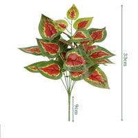 Artificial Plants Leaves Silk Tortoiseshell Leaf Dieffenbough Fake Small Fairy Taro Simulation