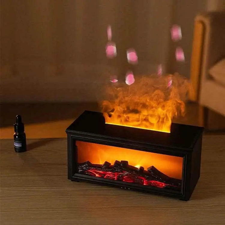 7 colors of essential oil fireplace diffuser mini flame aromatherapy fireplace humidifier aromatherapy oil diffuser - GiFTiFY