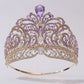 European Miss Universe Big Forest Crystal Wedding Crowns Cubic Zircon Crown Queen Rhinestone Tiara Party Stage Show Hair Jewelry GiFTiFY