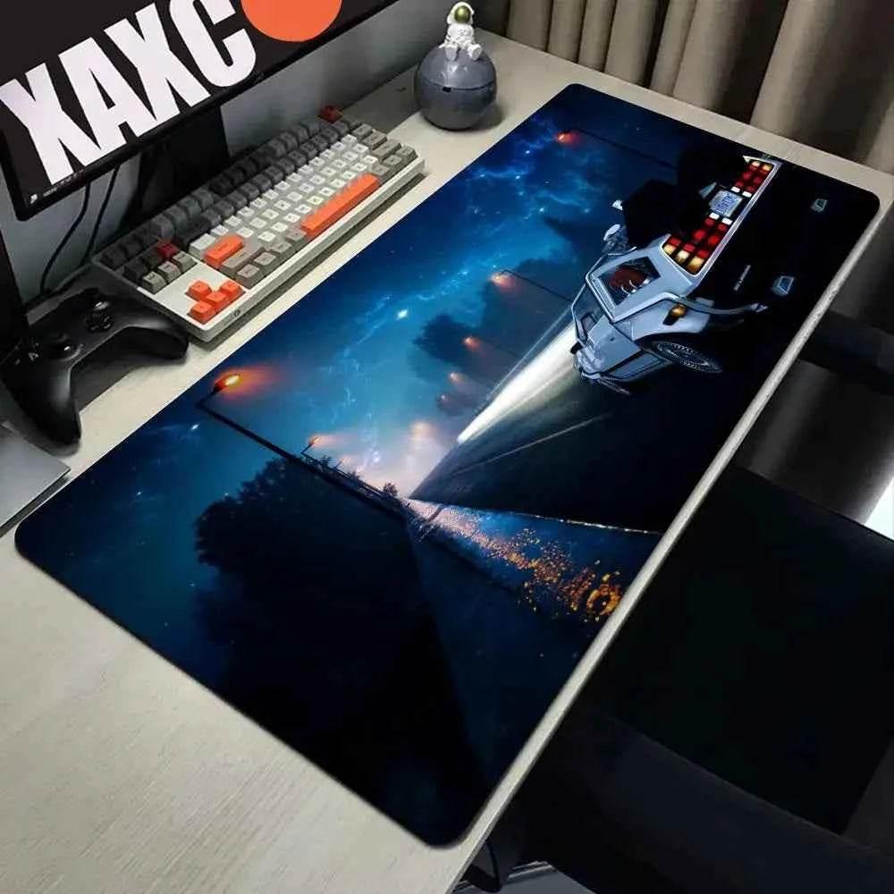 Back To The Future Large Mouse Pad 90x40cm Computer Mousepad Big Keyboard Mat Car Table Carpet Big Desk Mats Rubber Rugs - GiFTiFY