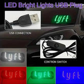Led Light Signs For LYFT Car Windshield Glow LED Sign Decal Stickers Sign Light Windshield Sticker Cab Indicator Lamp Bright Lights U - GiFTiFY