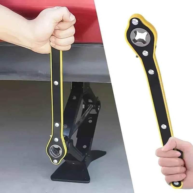 Car Labor-saving Jack Ratchet Wrench Scissor Jack Garage Tire Wheel Lug Wrench Handle Labor-saving Wrench Car Repair Tool - GiFTiFY