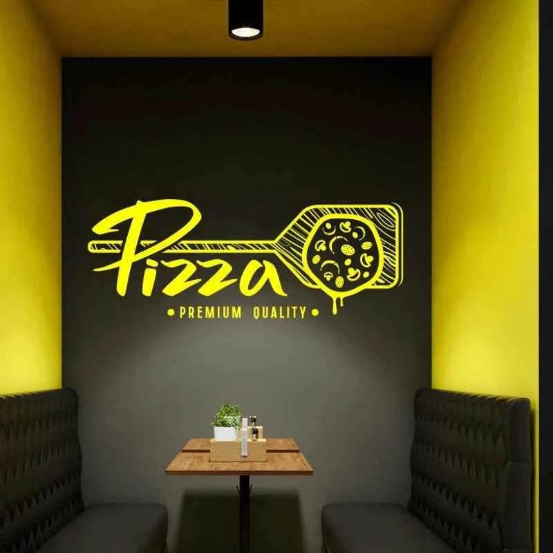 Pizzeria Wall Sticker Food Lover Wall Decal Vinyl Window Sticker Pizza Lover Decal food shop pegatinas de pared E880 - GiFTiFY