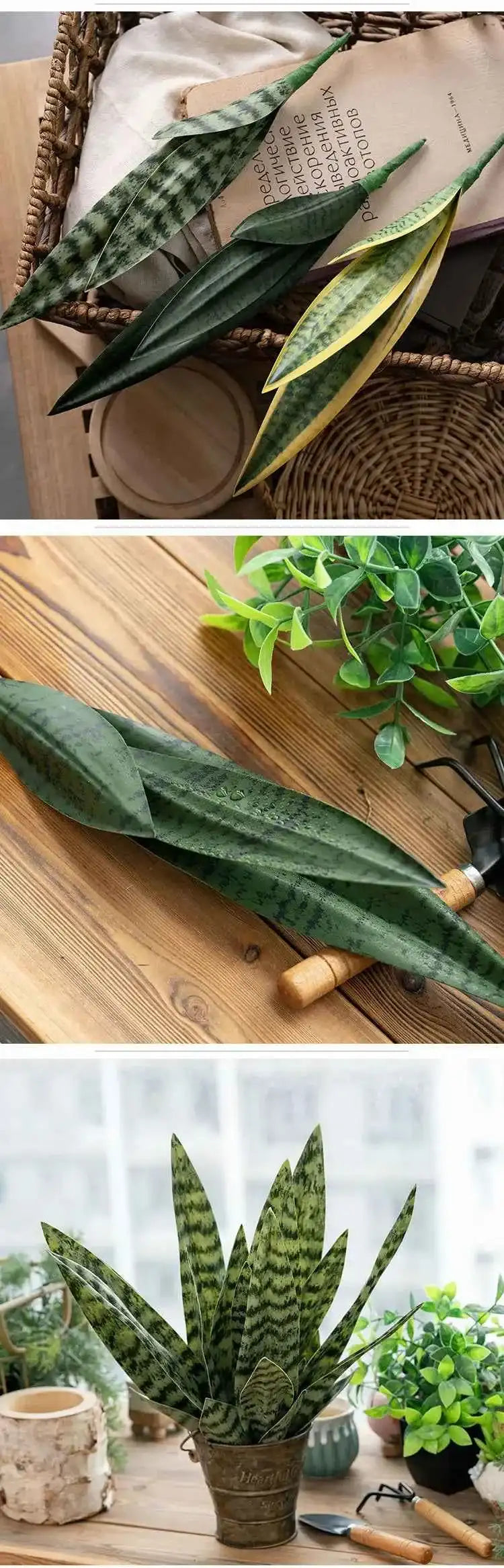 Aritificial Snake Plant Home Decorations Wedding Supply School Eucalyptus Plant by DSERS