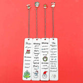 A stainless steel pendant bookmark about Christmas, the warmest Christmas reading gift for loved ones on Christmas Eve.