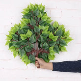 12pcs/Lot Artificial Leaf Fake Flower Decoration Home Wedding Party Scene layout DIY Simulation Plant Ficus Leaves Decor Acces - GiFTiFY