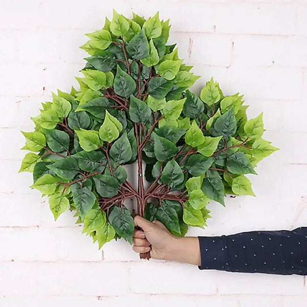 12pcs/Lot Artificial Leaf Fake Flower Decoration Home Wedding Party Scene layout DIY Simulation Plant Ficus Leaves Decor Acces - GiFTiFY
