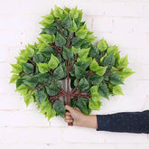 12pcs/Lot Artificial Leaf Fake Flower Decoration Home Wedding Party Scene layout DIY Simulation Plant Ficus Leaves Decor Acces