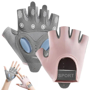 1 Pair Workout Gloves with Liquid Silicone for Women Fingerless Cycling Gloves Non-slip Men's Gym Weight Lifting Gloves DSERS