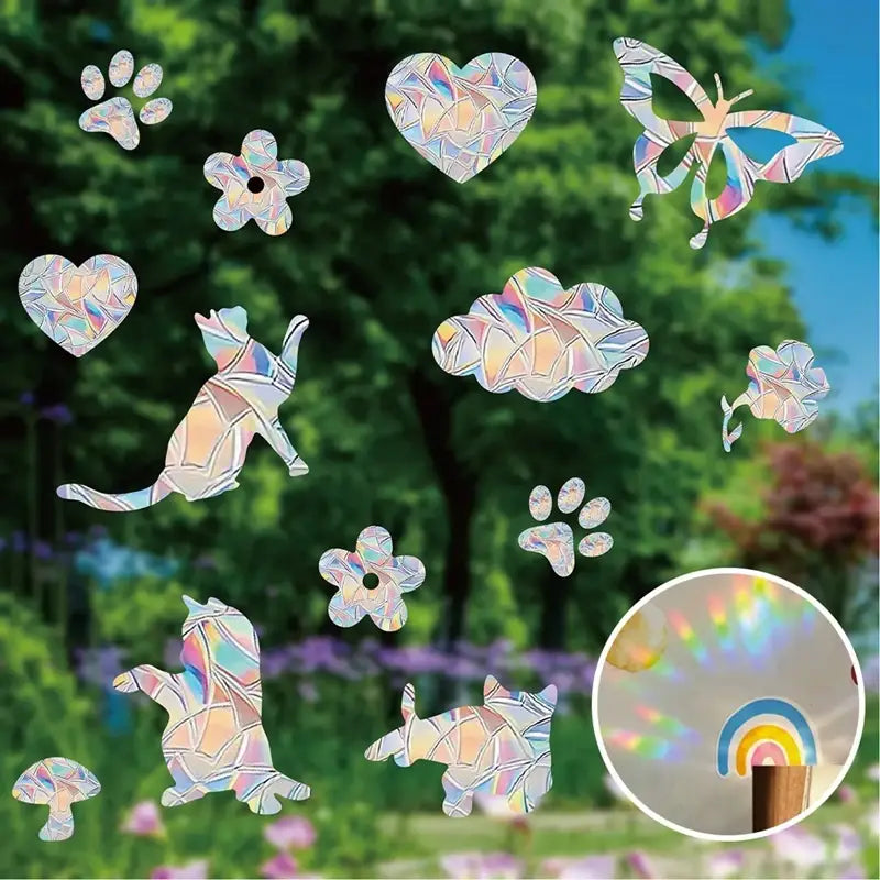 Iridescent Butterfly Sun Catcher Window Stickers