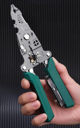 Multifunctional Wire Stripper with Electrical Test Pen Foldable Cable Cutter Crimper Tool, Electrical Folding Pliers for Cutting - GiFTiFY