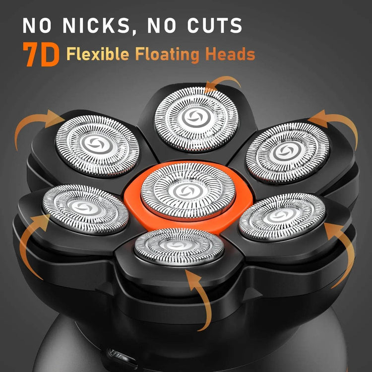 MAXGROOM 7D Head Shaver for Bald Men IXP6 Waterproof USB Rechargeable Electric Hair Trimmer Beard Floating Blade Magnetic Razor - GiFTiFY