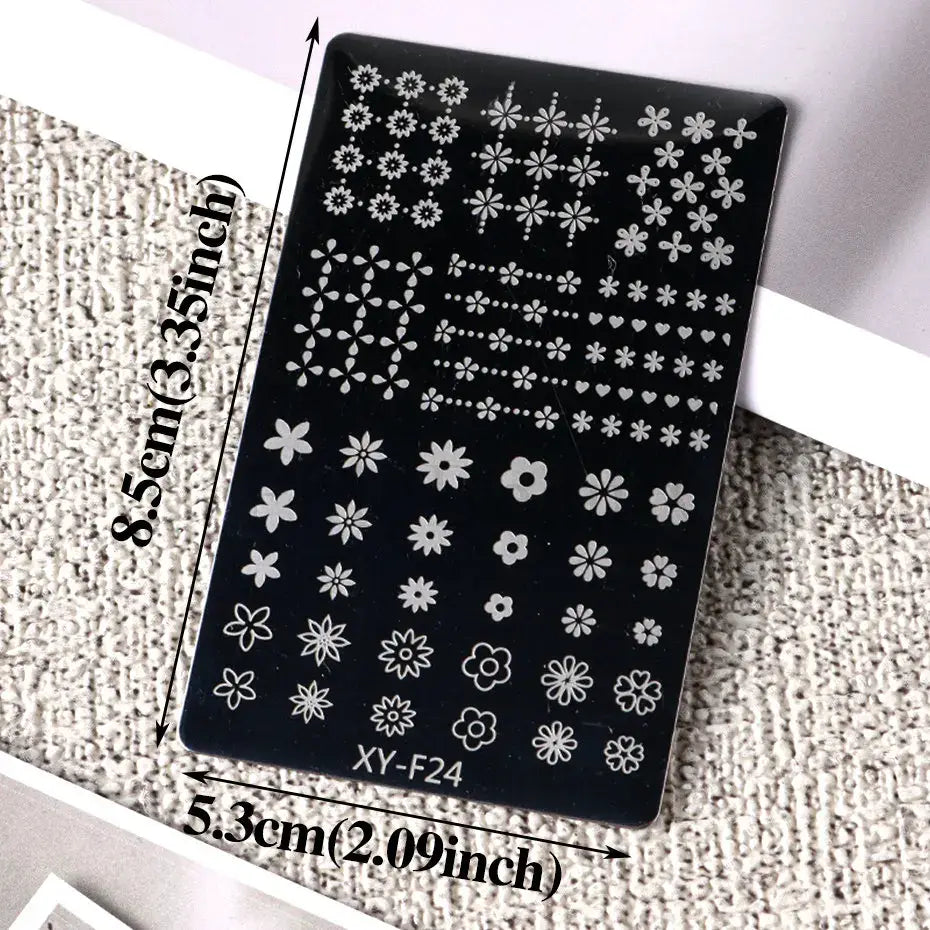 Spring Flowers Nail Stamping Plates Cherry Blossom