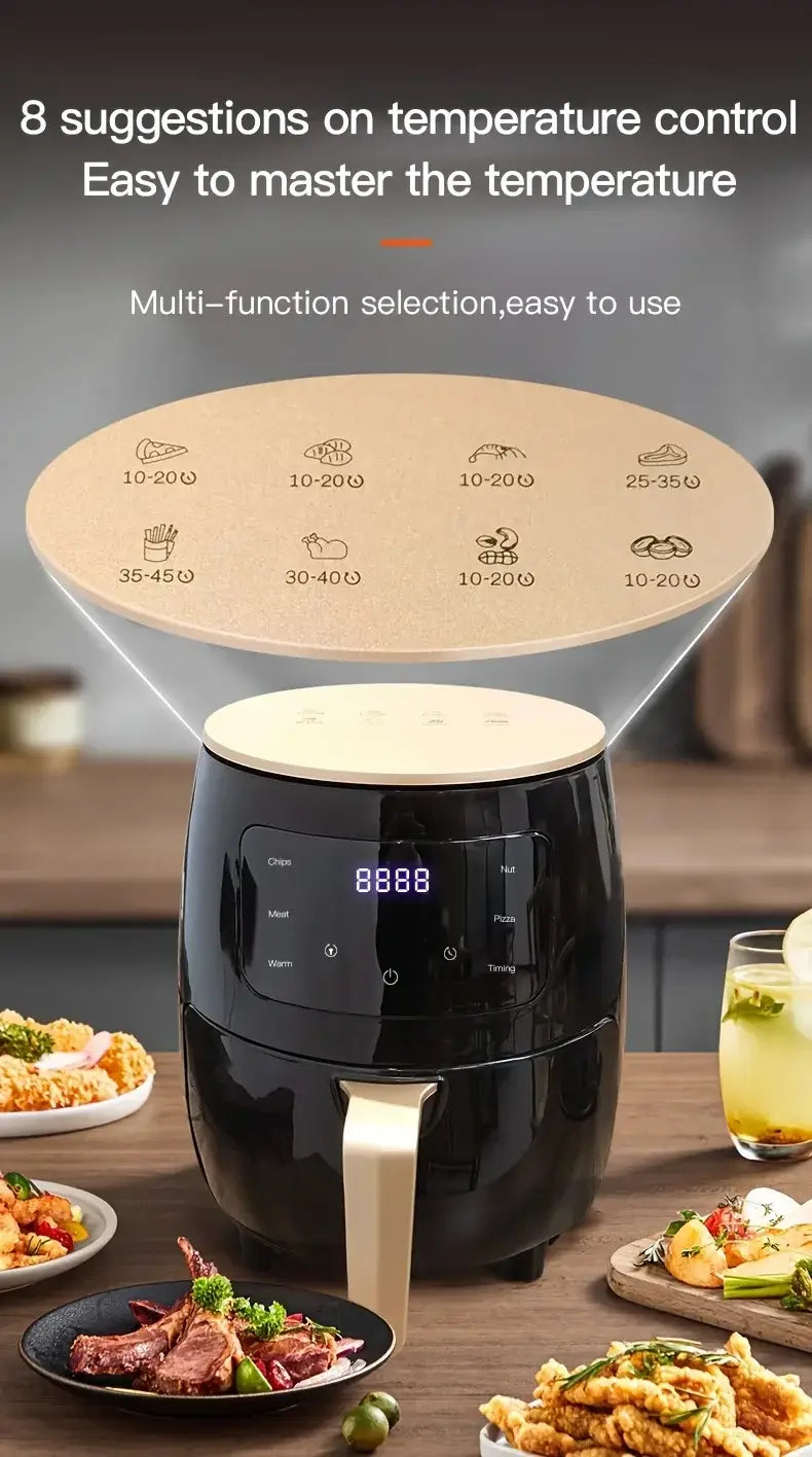 6L Air fryer Multi-functional intelligent touch screen oven Large capacity Electro mechanical deep fryer for home