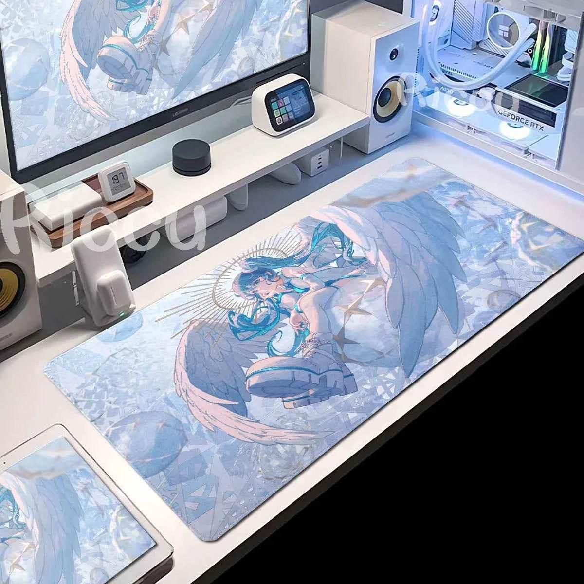 Large Gaming Mouse Pad Hatsune M-miku Mousepad PC Gamer Desk Mat Office Decoration Mouse Mat E-Sports Playmat Game Accessories - GiFTiFY