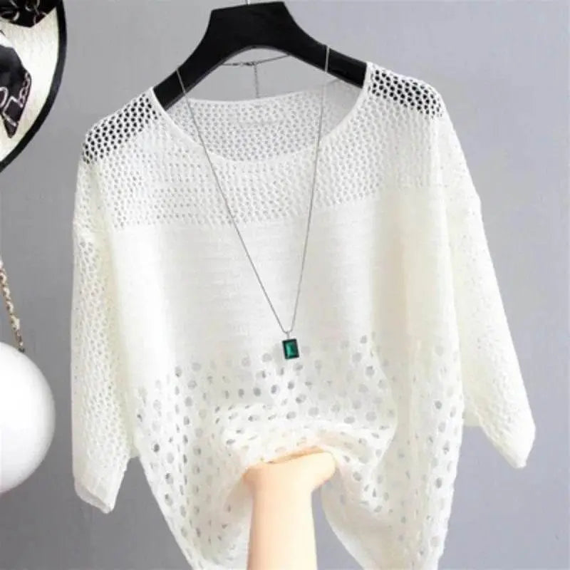 Ice Silk Hollow Knitted Vest for Women - GiFTiFY