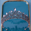 Baroque Bronze Purple Crystal Heart Bridal Tiaras Crown Rhinestone Pageant Diadem Veil Tiara Headbands Wedding Hair Accessories DSERS