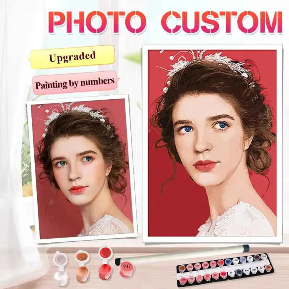 Painting By Numbers Dropshipping Personality Photo Customized DIY Picture Drawing Coloring by Numbers Acrylic cat adult no frame