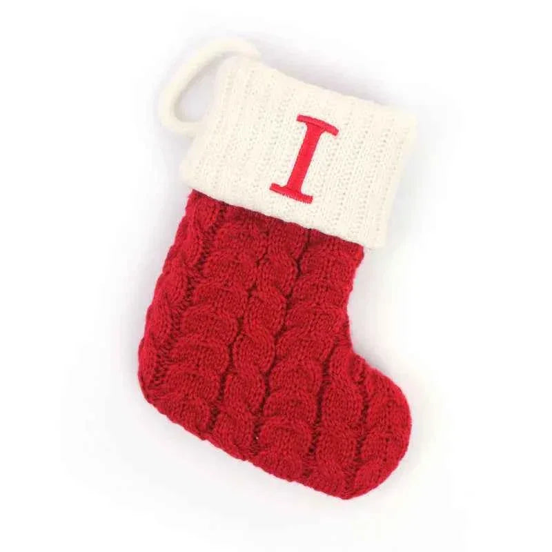 navidad Christmas Boots Letters Christmas Stocking New Knitting Christmas Tree Pendant Decorations SnowflakeChristmas Socks by DSERS
