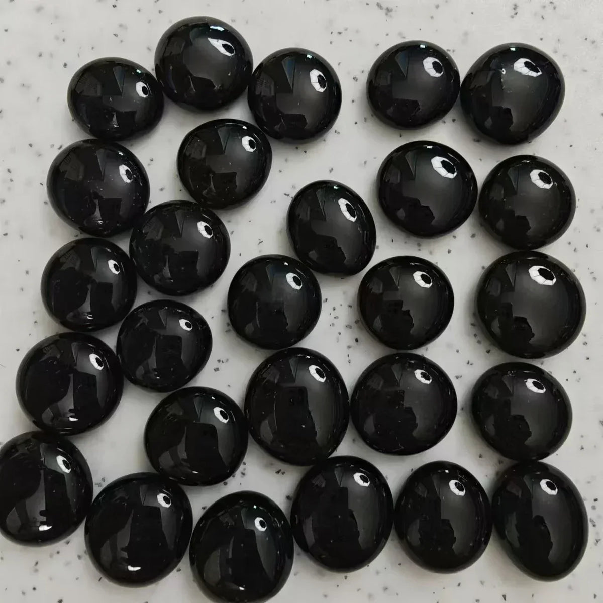 100g/3.52oz(Approx. 18-25pcs) Oblate Bead Glass Mosaic Tiles Colorful Round Mosaic Making Material Multi Diameter DIY Craft Tile by DSERS