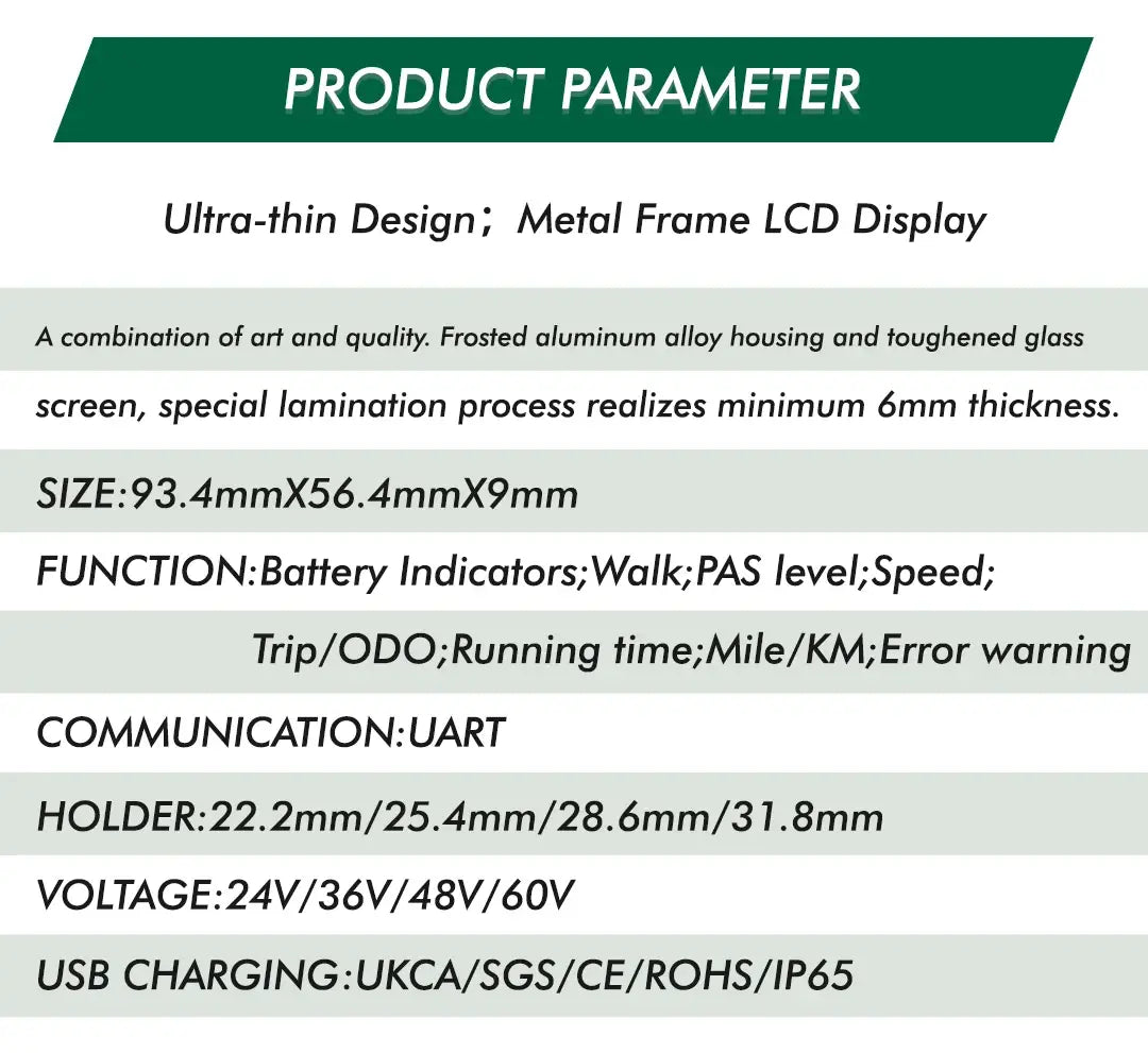 Electric Bicycle Colorful Display Speedometer