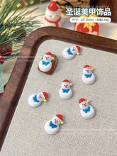 Christmas Series Nail Art Accessories 3D Resin Nail Charms Cute Bells Reindeer Snowman Cartoon Versatile Winter Nail Decorations