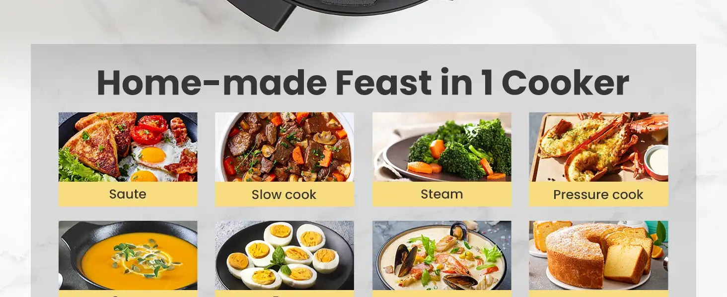 COMFEE’ 6 Quart 9-in-1 Electric Pressure Cooker 13 Presets Instant Multi Cooker Olla de Presion Slow Rice Cooker