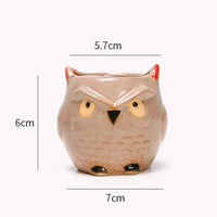 Ceramic Owl Flower Pot Garden Office Decoration Succulent Mini Owl Flowerpot Cute Animal