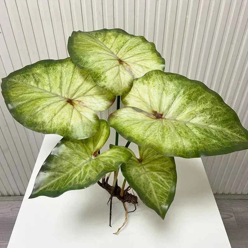Large Lotus Leaves with Roots Plant Artificial Green Home Landscape Garden Decor Simulation Plants Wedding Party Table Decor by DSERS