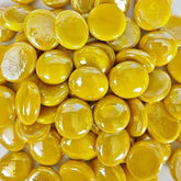 100g/3.52oz(Approx. 18-25pcs) Oblate Bead Glass Mosaic Tiles Colorful Round Mosaic Making Material Multi Diameter DIY Craft Tile