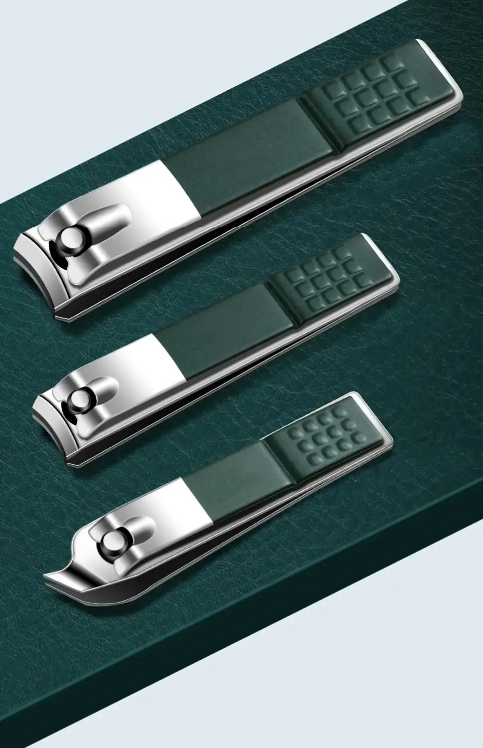 Green Case Stainless Steel Nail Clippers Set