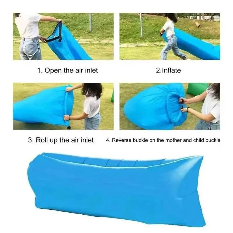 Recliner Air Lazy Inflatable Sofa Bag, Portable Camping Sofa Mattress, Music Festival Recliner Sofa by Zopi / AliExpress